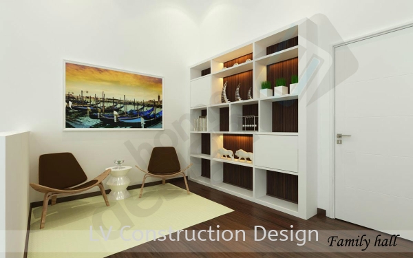  Living Hall Design Johor Bahru (JB), Malaysia Design | LV Construction Design Sdn Bhd