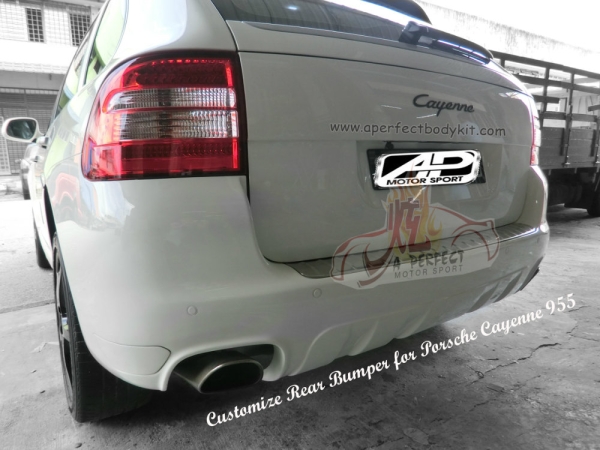 Customize Rear Bumper for Porsche Cayenne 955  Porsche  Custom Body Kits Johor Bahru JB Malaysia Body Kits | A Perfect Motor Sport