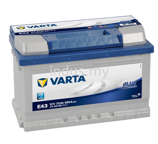 VARTA Battery Blue Dynamic E43 (ETN572409068) VARTA Batteries - Blue Dynamic Automotive Battery Shah Alam, Selangor, Kuala Lumpur, KL, Malaysia. Supplier, Supplies, Supply, Distributor | Indusmotor Parts Supply Sdn Bhd