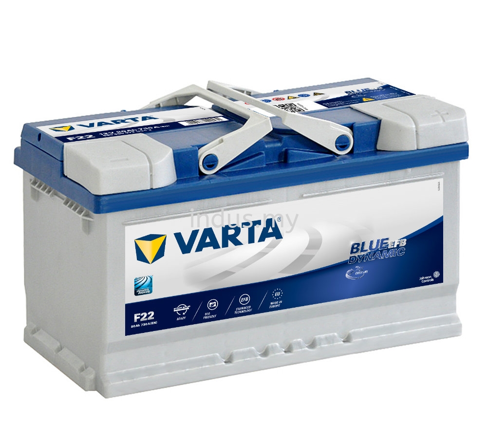 VARTA Battery Blue Dynamic EFB F22 (ETN580500073) VARTA Batteries - Blue  Dynamic EFB Start-Stop Battery Shah