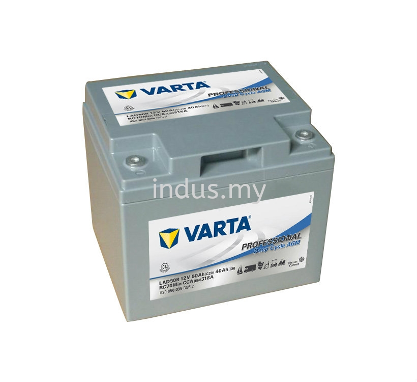 VARTA Professional Deep Cycle AGM LAD50B (ETN830050035) VARTA Batteries -  Professional Deep Cycle AGM Industrial Battery Shah Alam, Selangor, Kuala  Lumpur, KL, Malaysia. Supplier, Supplies, Supply, Distributor | Indusmotor  Parts Supply Sdn Bhd