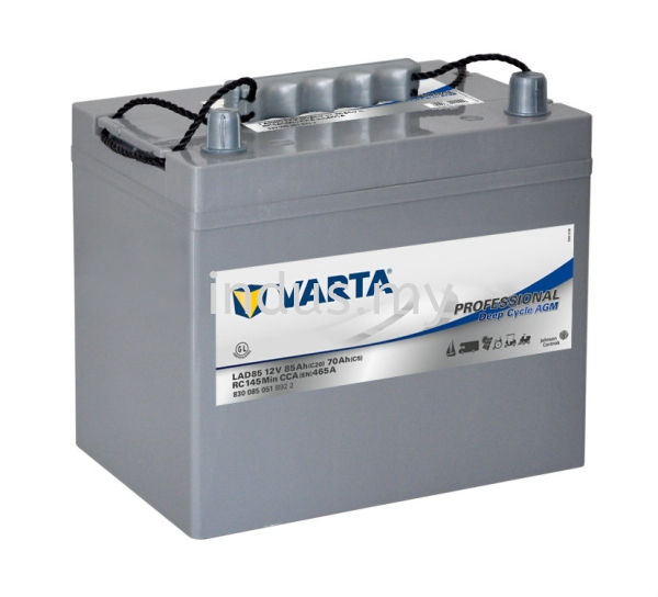 VARTA Professional Deep Cycle AGM LAD85 (ETN830085051) VARTA Batteries - Professional Deep Cycle AGM  Industrial Battery Shah Alam, Selangor, Kuala Lumpur, KL, Malaysia. Supplier, Supplies, Supply, Distributor | Indusmotor Parts Supply Sdn Bhd