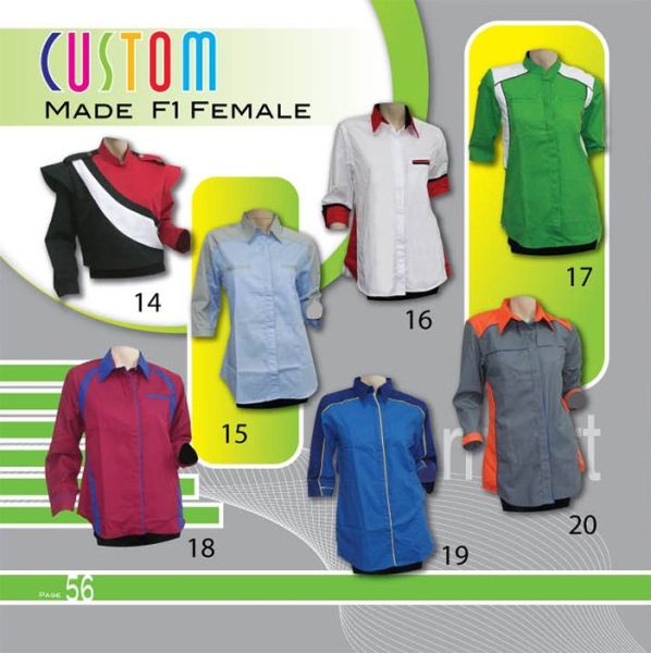 F1 Female F1 Male / Female Custom Made Johor Bahru JB Malaysia Uniforms Manufacturer, Design & Supplier | Pan Uniform Manufacturing Sdn Bhd