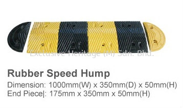 Rubber Speed Hump Including 2 End Piece. Safety Products Selangor, Seri Kembangan, Malaysia supplier | Exclusive Heritage (M) Sdn Bhd