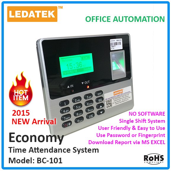 LEDATEK BC101 Biometric Time Attendance Machine