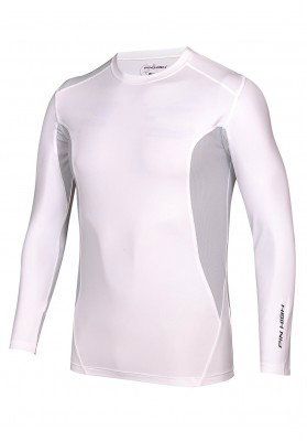 Pin High Base Layer Long Sleeve Mesh White & Wind Chime
