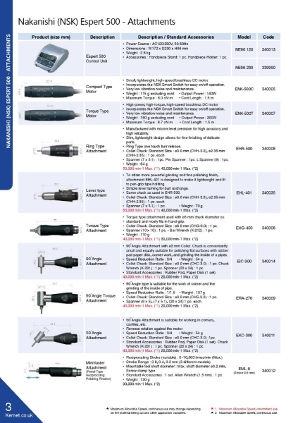 Nakanishi (NSK) Espert 500 - Attachments Lapping and Polishing Compounds Toolroom Johor Bahru, JB, Malaysia Supply Suppliers | Best Line Tooling Sdn Bhd