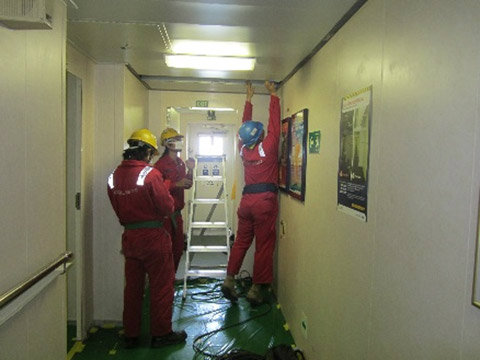 Corridor Ceiling Panel Installation Work