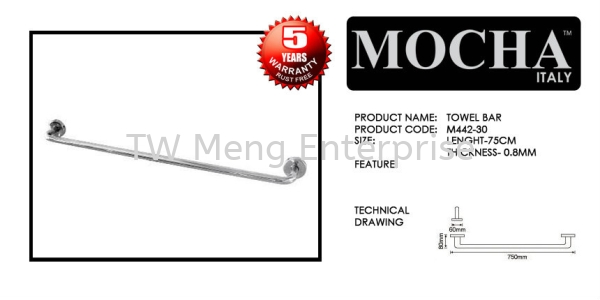 M442-30 Towel Bar Mocha Klang, Selangor, Kuala Lumpur (KL), Malaysia. Supplier, Supplies, Supply, Service, Repair | TW Meng Enterprise Sdn Bhd