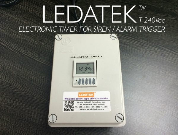 LEDATEK T240Vac ELECTRONIC TIMER Accessories Time Recorder Johor Bahru, JB, Johor, Malaysia. Supplier, Suppliers, Supplies, Supply | LEDA Technology Enterprise