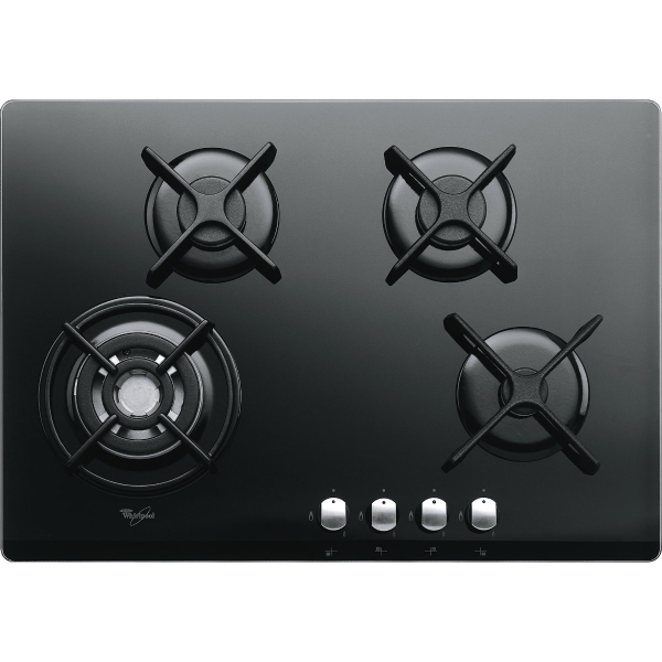 4 Burner Gas on Glass Hob in Black AKT 466/ NB/ 01 Whirlpool Cooker Hob Seremban, Negeri Sembilan (NS), Malaysia. Supplier, Suppliers, Supply, Supplies | POH SENG FURNITURE & INTERIOR DESIGN