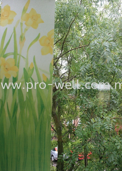 JE002 FLOWER Glue / н Film Windows Decorative Frosted Film Seri Kembangan, Selangor, Malaysia Supplier, Supply, Installation, Services | Pro-Well Sdn Bhd