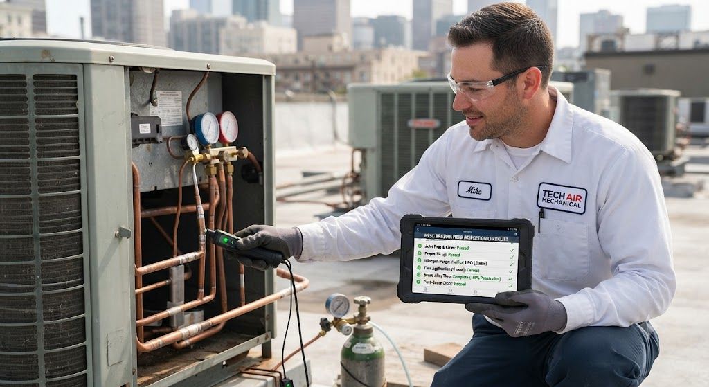 HVAC brazing field inspection checklist