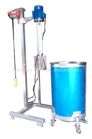 BT200-03 3hp homogenizer c/w Electrical Rope Hoist Trolley Stand BT200-BT200B Dyna-Stream 20 - 1000 Liter Top/Bottom Entry Industry Homogenizer Seri Kembangan, Selangor, Malaysia Fabrication Supplier Supply Manufacturer | Success Technic Industries