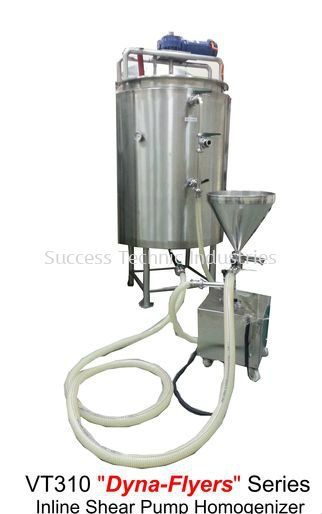 VT310-H Series-Inline homogenizer-High Shear Pump with suction lance and hopper VT300 Dyna-Flyers 50 - 10,000Liter Vertical Inline Homogenizer   Seri Kembangan, Selangor, Malaysia Fabrication Supplier Supply Manufacturer | Success Technic Industries