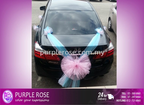 Wedding Car Decoration-05 Wedding Car Johor Bahru (JB), Malaysia, Singapore Supply, Supplier, Delivery | Purple Rose Florist & Gifts