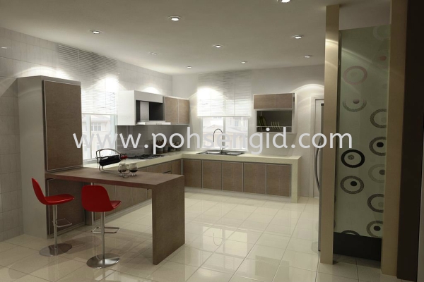 Solid Ply Laminate Kitchen Cabinet #SRI SENDAYAN Kitchen Seremban, Negeri Sembilan (NS), Malaysia Renovation, Service, Interior Design, Supplier, Supply | Poh Seng Furniture & Interior Design