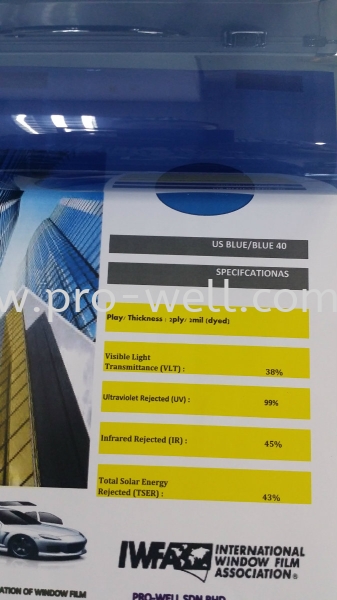 US40 Blue/Blue Tinted Building US Film Building Film Seri Kembangan, Selangor, Malaysia Supplier, Supply, Installation, Services | Pro-Well Sdn Bhd