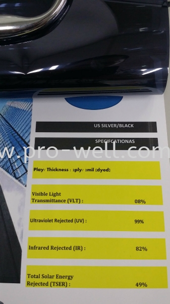 US Silver/Black Tinted Building US Film Building Film Seri Kembangan, Selangor, Malaysia Supplier, Supply, Installation, Services | Pro-Well Sdn Bhd