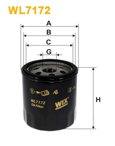 Original WIX Oil Filter WL7172 - for TOYOTA 4-Runner 2.4
