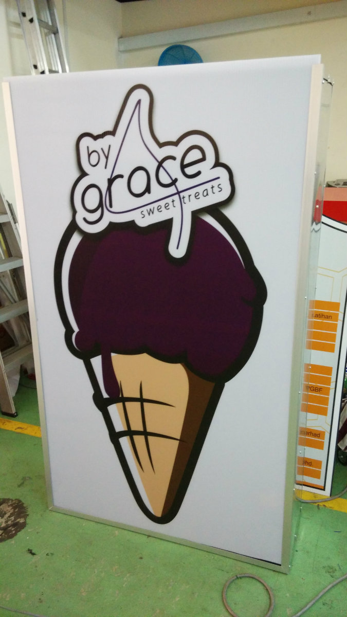 By Grace Double Side Signboard