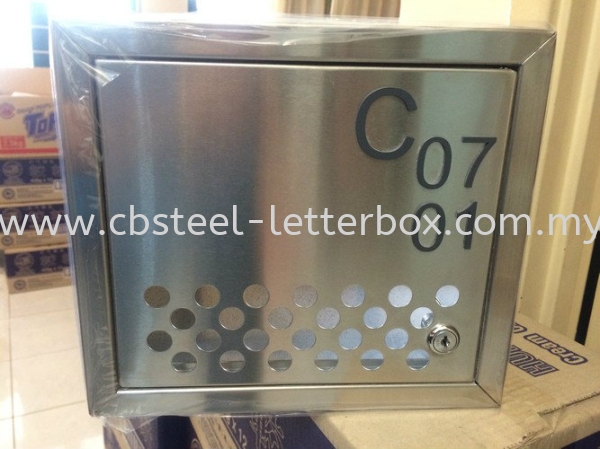  Stainless Steel Perforated Front and Back Hole Letter Box - Apartment  Puchong, Selangor, Kuala Lumpur (KL), Malaysia. Supplier, Supply, Supplies, Manufacturer | CB Steel & Letter Box Sdn Bhd