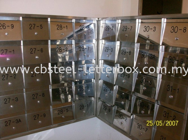  Stainless Steel BA Finish Letter Box - Apartment  Puchong, Selangor, Kuala Lumpur (KL), Malaysia. Supplier, Supply, Supplies, Manufacturer | CB Steel & Letter Box Sdn Bhd