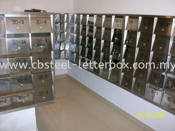  Stainless Steel BA Finish Letter Box - Apartment  Puchong, Selangor, Kuala Lumpur (KL), Malaysia. Supplier, Supply, Supplies, Manufacturer | CB Steel & Letter Box Sdn Bhd