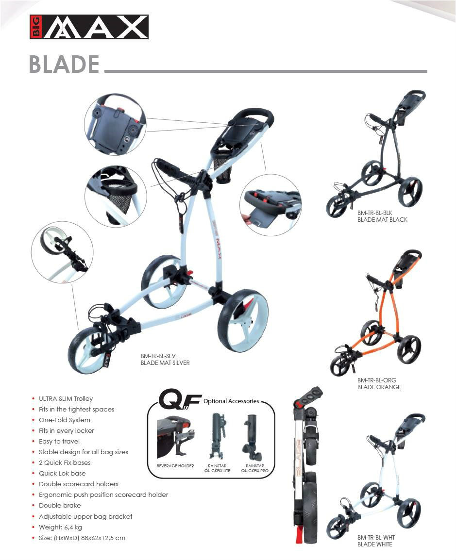 Big Max Blade Black Golf Cart Trolley