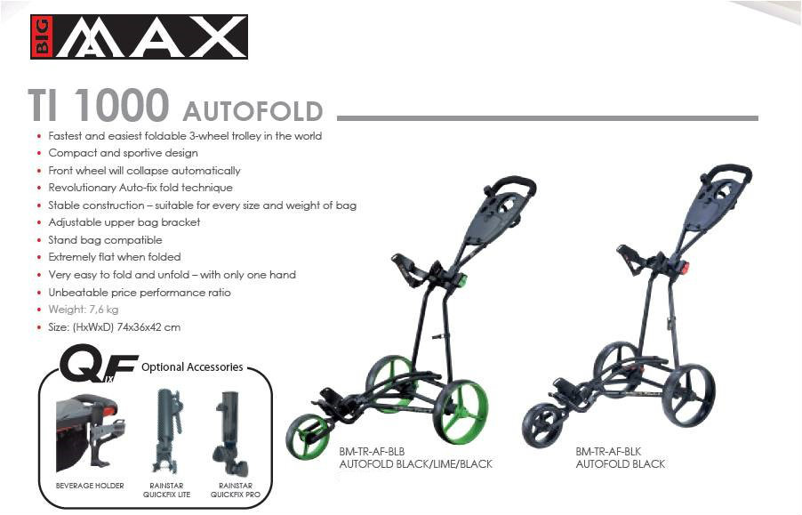 Big Max TI 1000 AutoFold 3 Wheels Trolley
