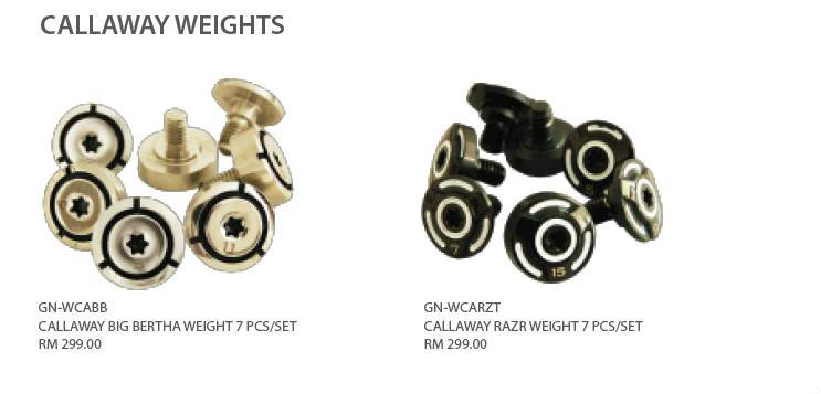 Callaway Weights