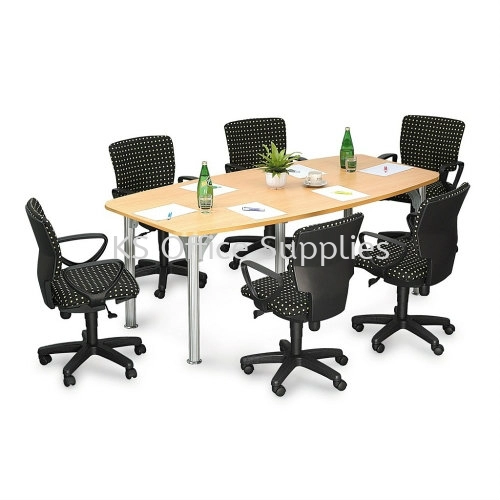 Conference Table IV (Pole Metal Leg + Support)