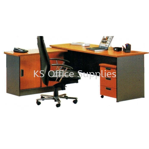 Executive Desk V (G-Series+Side Cabinet)