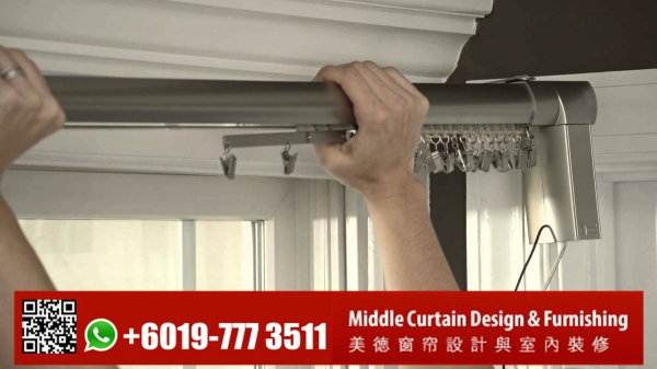 Remote Motorized Curtain Rod System Remote Curtain System Accessories Johor Bahru (JB), Malaysia Supplier, Design, Installation | Middle Curtains Design & Furnishing