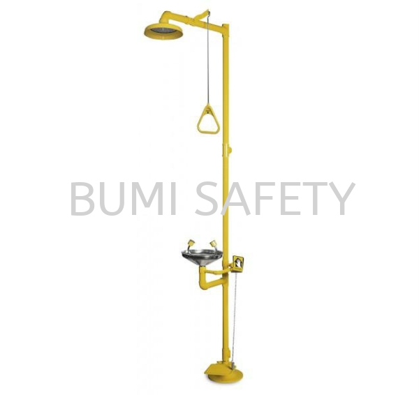 Combination Unit Of ABS Drench Shower & S/Steel Eyewash Bowl with Foot Pedal Emergency Response, Eyewash / Shower Selangor, Kuala Lumpur (KL), Puchong, Malaysia Supplier, Suppliers, Supply, Supplies | Bumi Nilam Safety Sdn Bhd