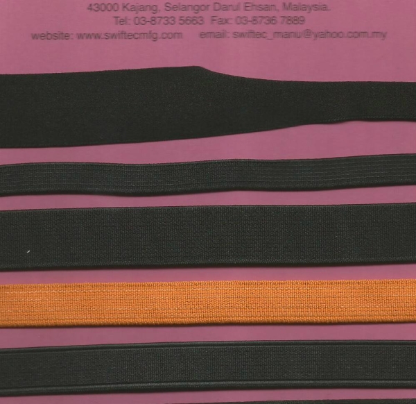 woven spandex elastic Latex Free Elastic Elastic Webbing Malaysia, Selangor, Kuala Lumpur (KL), Kajang Manufacturer, Supplier, Supply, Supplies | Swiftec Manufacturing Sdn Bhd