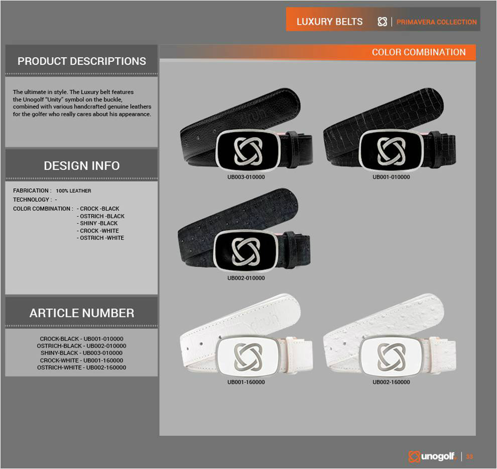 UnoGolf Luxury Belts