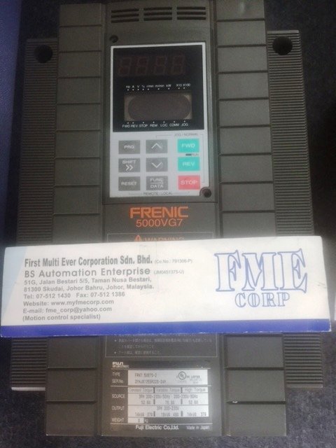 REPAIR FUJI FRENIC 5000VG7 FRN7.5VG7S-2 FRN5.5VG7S-2 MALAYSIA SINGAPORE INDONESIA