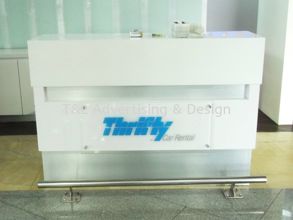 Thrifty 5mm acrylic bevel edge + bold nuts + reversed sticker Acrylic Signage Johor Bahru (JB), Malaysia, Skudai Supplier, Supply, Design, Install | T & L Advertising & Design