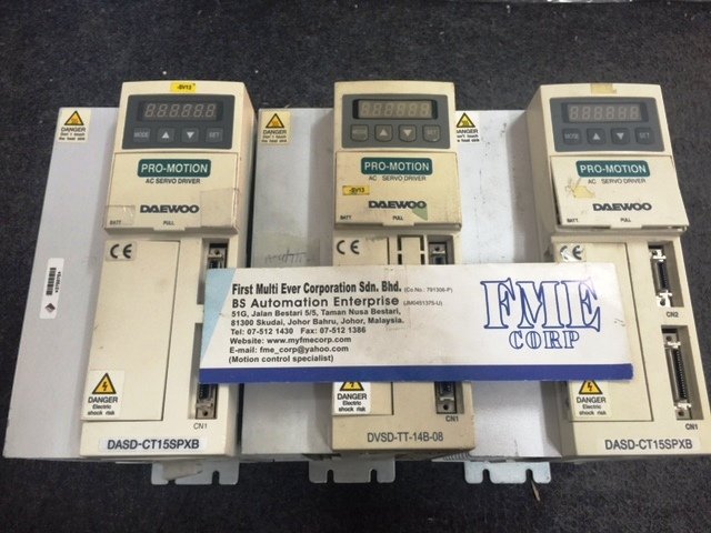 REPAIR DAEWOO PRO-MOTION AC SERVO DRIVER DVSD-TT-14B-08 DASD-CT15SPXB MALAYSIA SINGAPORE INDONESIA