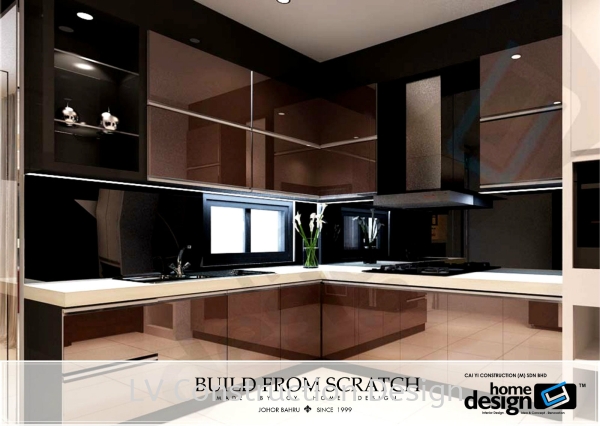  Wet Kitchen Kitchen 3D Design Johor Bahru (JB), Malaysia Design | LV Construction Design Sdn Bhd