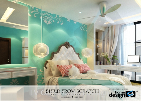  Master Bedroom Bedroom 3D Design Johor Bahru (JB), Malaysia Design | LV Construction Design Sdn Bhd