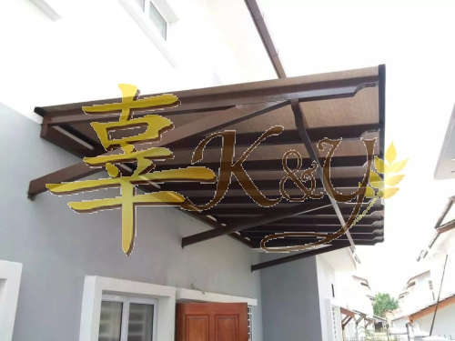 Mild Steel Polycarbonate Brown Colour(3mm)Pergola Roof Awning -Frame&Arm Ms 1 1/2x3(1.6) or Ms 2x4(1.6) Hollow ,Bean 2x5(1.9) Hollow