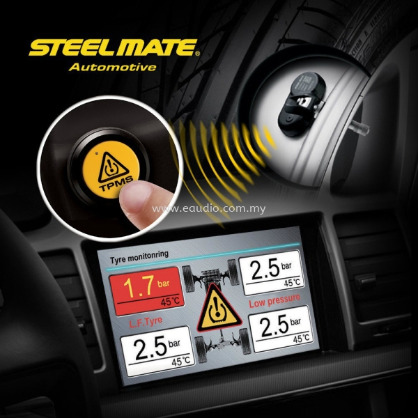 Steel Mate TP-05 TPMS Tyre Pressure Monitoring System for DVD Player/Monitor Steelmate TPMS Selangor, Malaysia, Kuala Lumpur, KL, Ampang. Supplier, Suppliers, Supplies, Supply | E Audio Auto Accessories