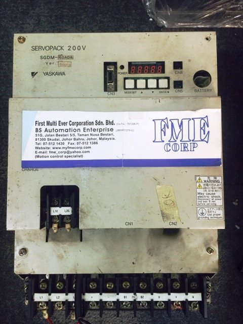 REPAIR SERVOPACK 200V SGDM-60ADA SGDM-50ADA YASKAWA MALAYSIA SINGAPORE INDONESIA