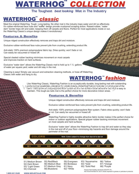  Waterhog Eco Elite Roll Goods Wiper-Scraper Entrance Mat  Malaysia, Johor Bahru (JB) Supplier, Supply, Supplies | ECO WORLD HYGIENE (M) SDN BHD