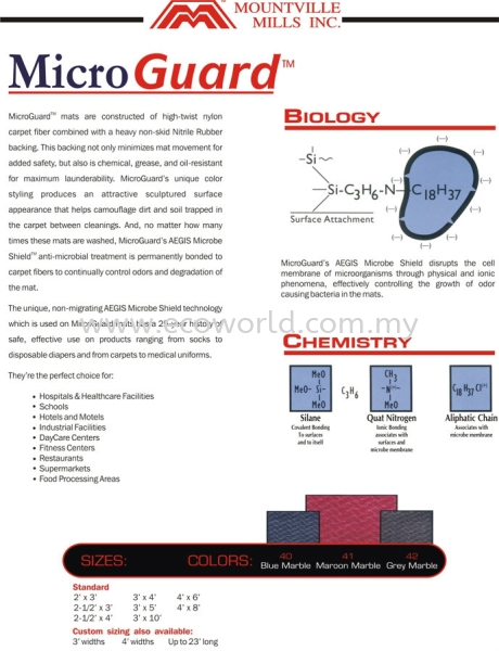 Micro Guard  (Anti-Bacteria Mat) Micro Guard  (Anti-Bacteria Mat) USA Dust Control Mat Malaysia, Johor Bahru (JB) Supplier, Supply, Supplies | ECO WORLD HYGIENE (M) SDN BHD