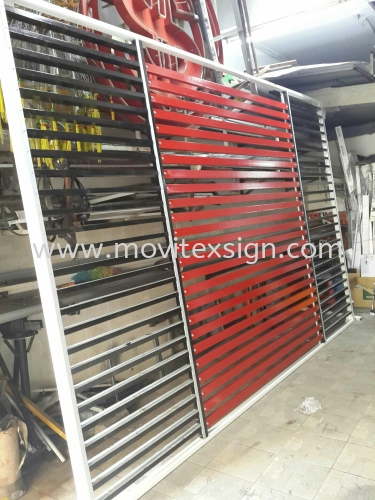 aluminum strips frame for sign text or logos structure 