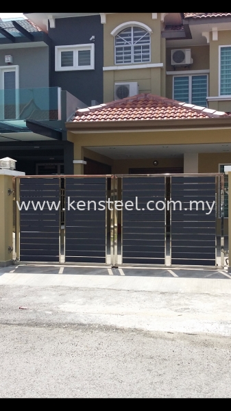 wood colour main gate35 Stainless Steel Wood Colour Main Gate Seri Kembangan, Selangor, Kuala Lumpur, KL, Malaysia. Supplier, Suppliers, Supplies, Supply | Kensteel