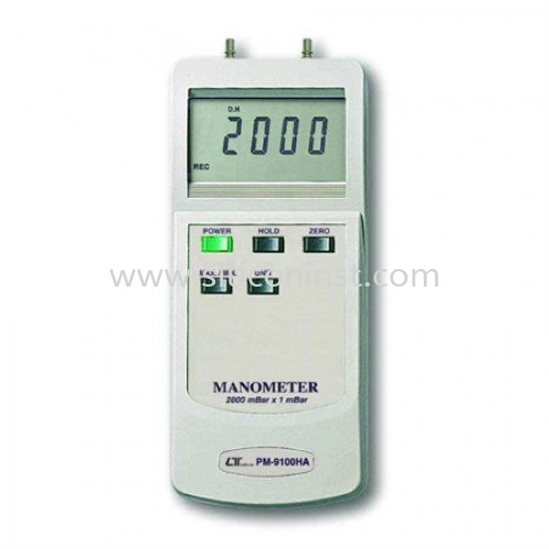 Lutron Manometer (2000 mBar, Differential input) - PM-9100HA